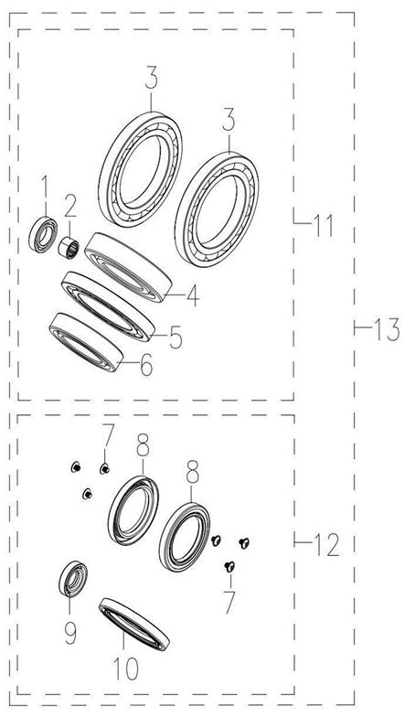 Front diff seal and bearing kit - Speed UTV